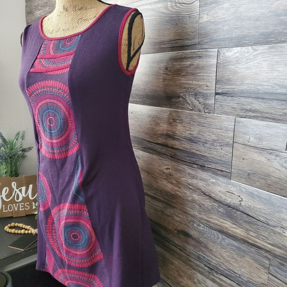 Keawa Purple and Pink Floral Sleeveless Dress Small - Picture 4 of 7